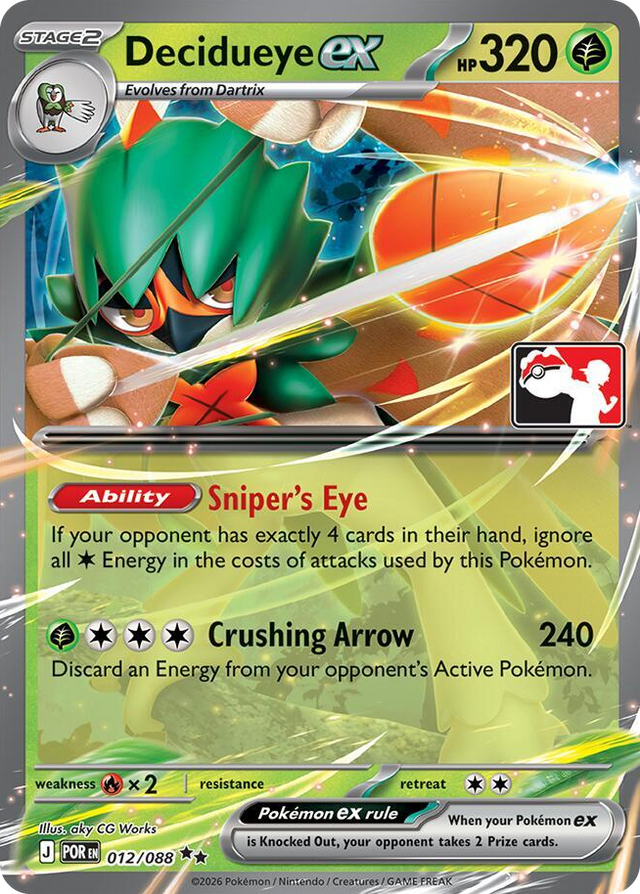 0012 Decidueye ex Double Rare Prize Pack Series Cards