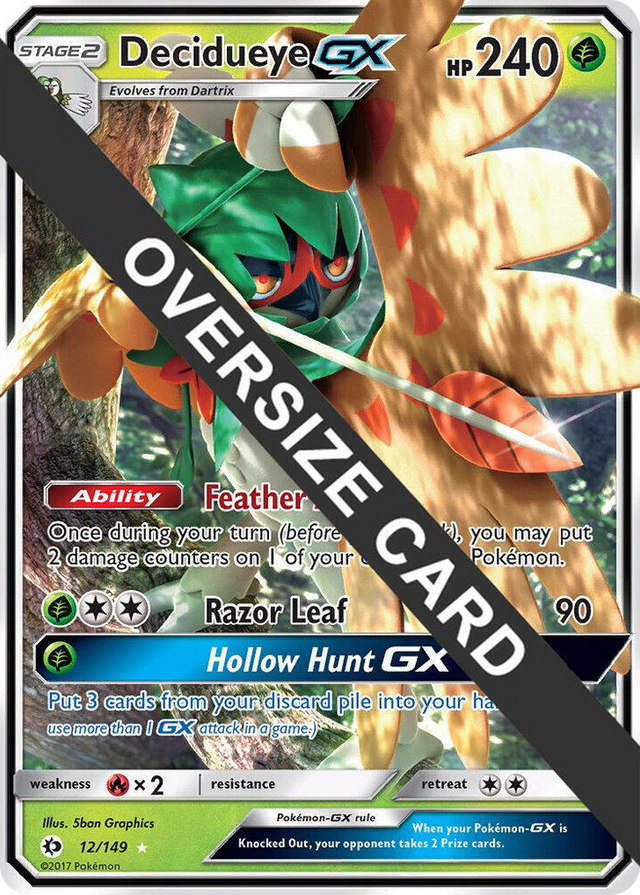 0012 Decidueye GX - 12/149 (Decidueye GX Challenge Box) Promo Jumbo Cards