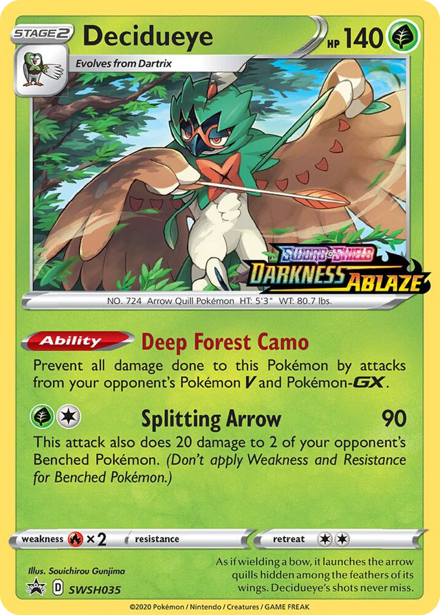 0035 Decidueye - SWSH035 (Prerelease) Promo Sword & Shield Promo Cards