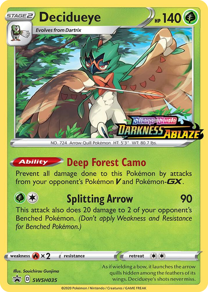 0035 Decidueye - SWSH035 (Prerelease) Promo Sword & Shield Promo Cards