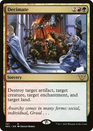 0137 Decimate R Commander: Kamigawa: Neon Dynasty