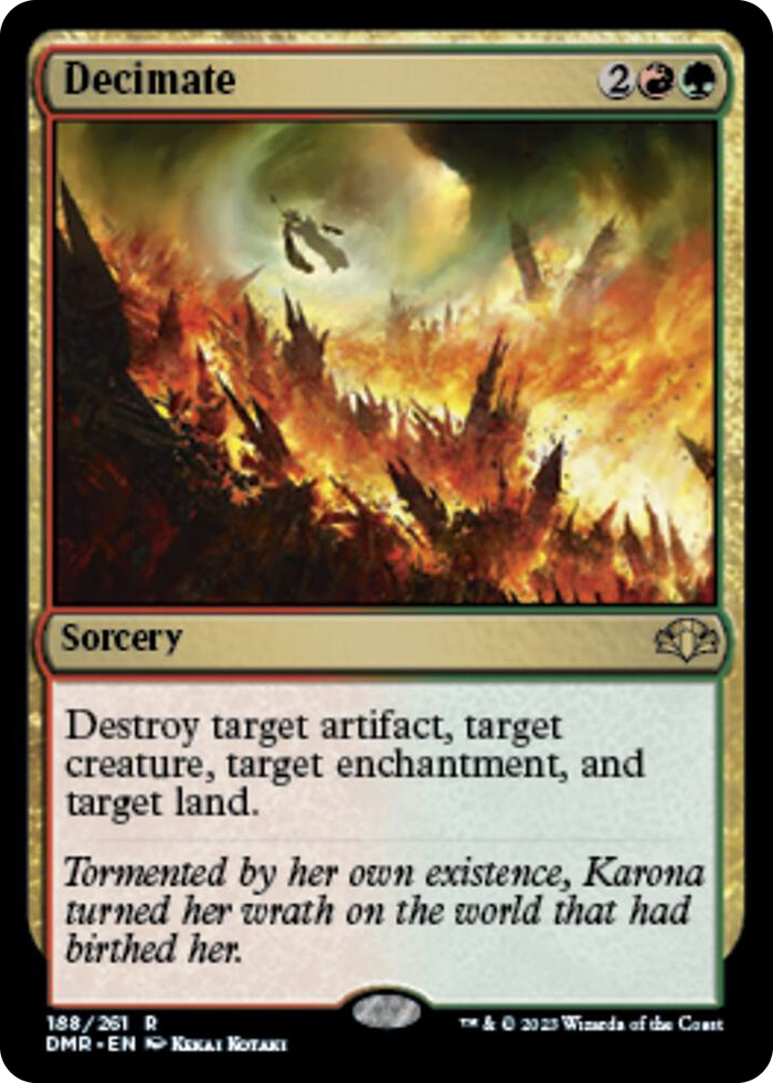 Decimate #188 R - Dominaria Remastered Pokemon card
