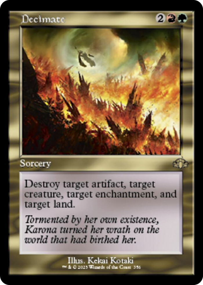 Decimate (Retro Frame) #356 R - Dominaria Remastered Pokemon card