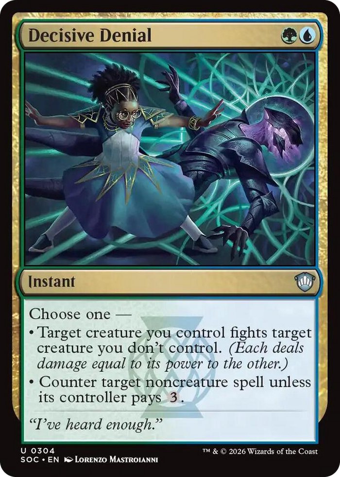 Decisive Denial #304 U - Commander: Secrets of Strixhaven Pokemon card