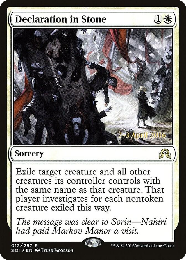 0012 Declaration in Stone R Prerelease Cards
