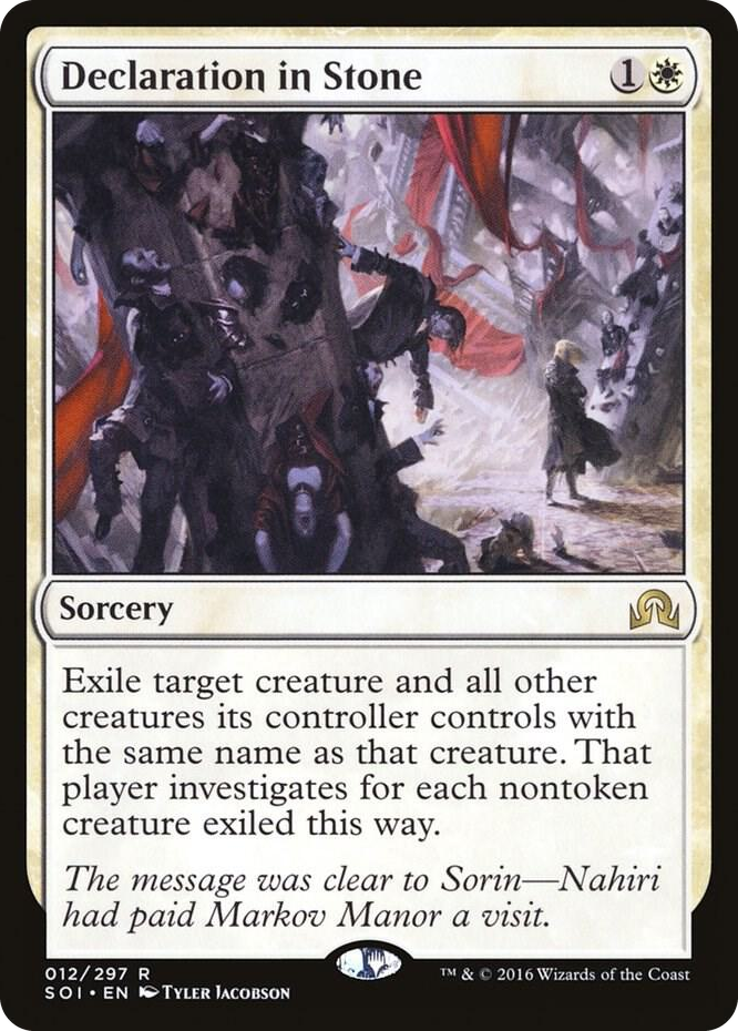 Declaration in Stone #12 R - Shadows over Innistrad Pokemon card