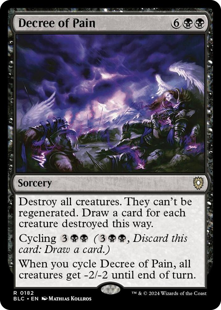0182 Decree of Pain R Commander: Bloomburrow