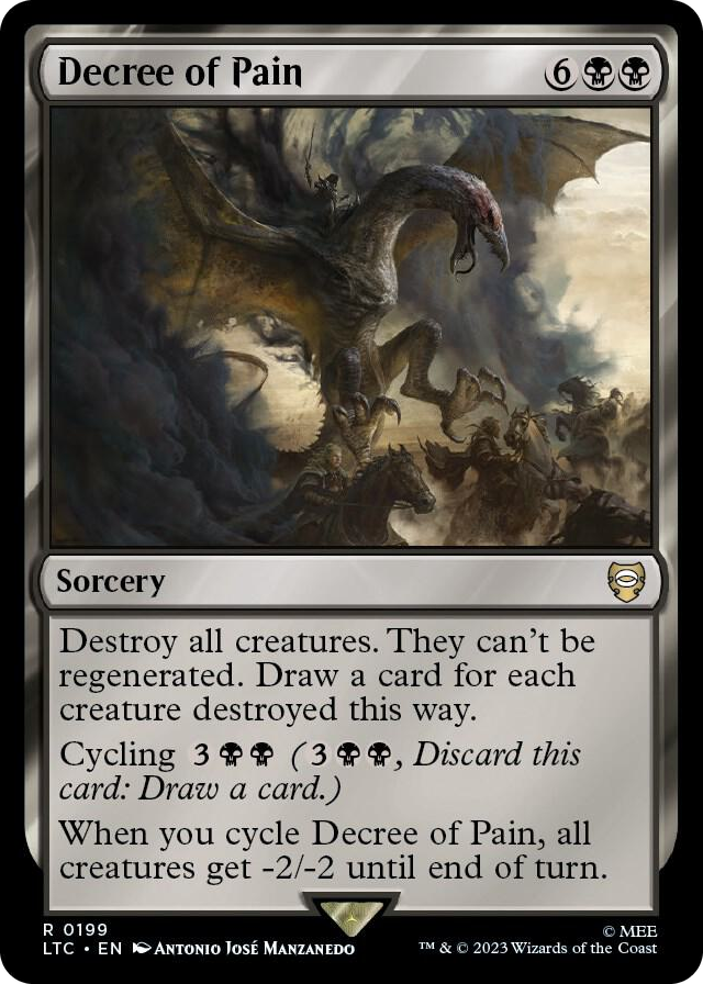 Decree of Pain #199 R - Commander: The Lord of the Rings: Tales of Middle-earth Pokemon card