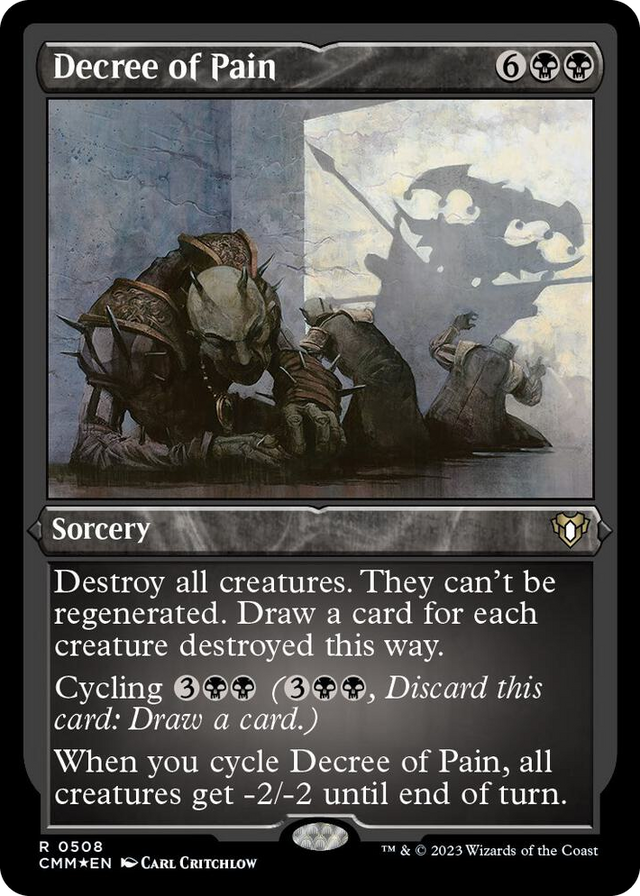 0508 Decree of Pain (Foil Etched) R Commander Masters