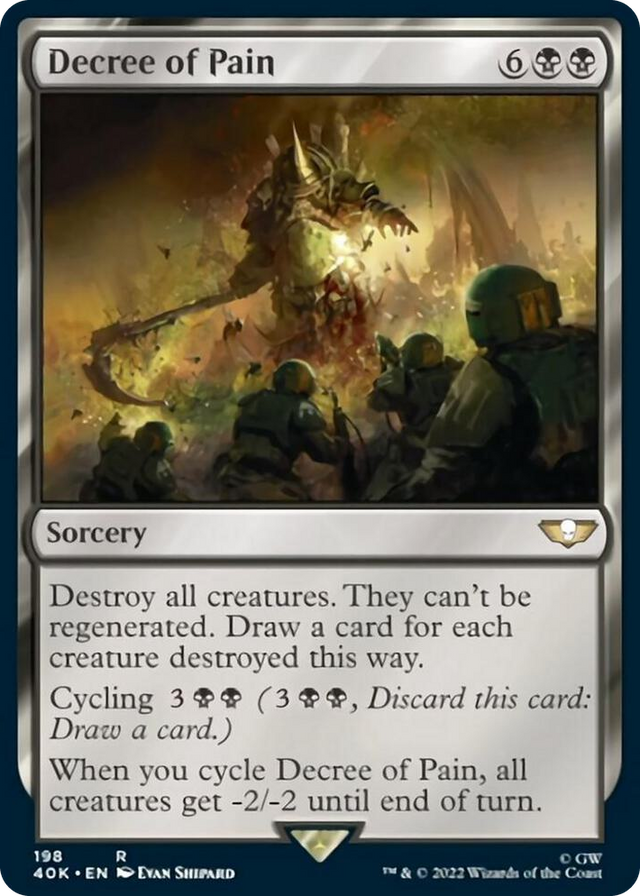 0198 Decree of Pain (Surge Foil) R Universes Beyond: Warhammer 40,000