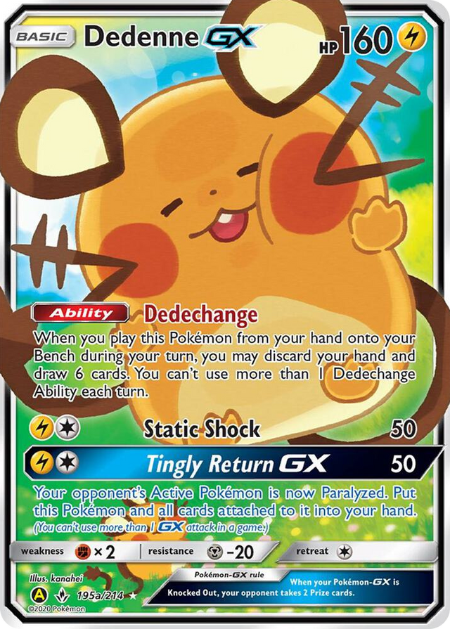 0195a Dedenne GX - 195a/214 Promo Alternate Art Promos