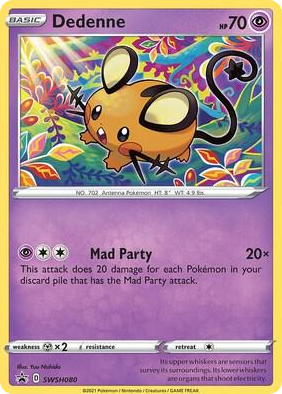 0080 Dedenne - SWSH080 Promo Sword & Shield Promo Cards