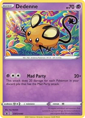 0080 Dedenne - SWSH080 Promo Sword & Shield Promo Cards