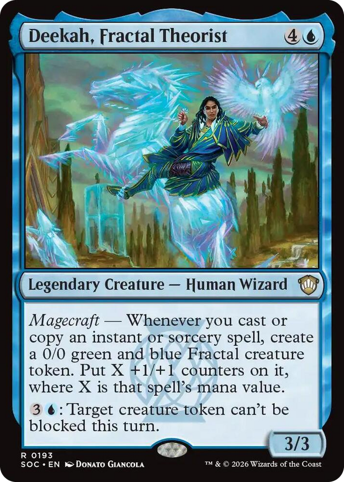 Deekah, Fractal Theorist #193 R - Commander: Secrets of Strixhaven Pokemon card