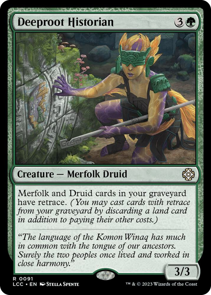 Deeproot Historian #91 R - Commander: The Lost Caverns of Ixalan Pokemon card