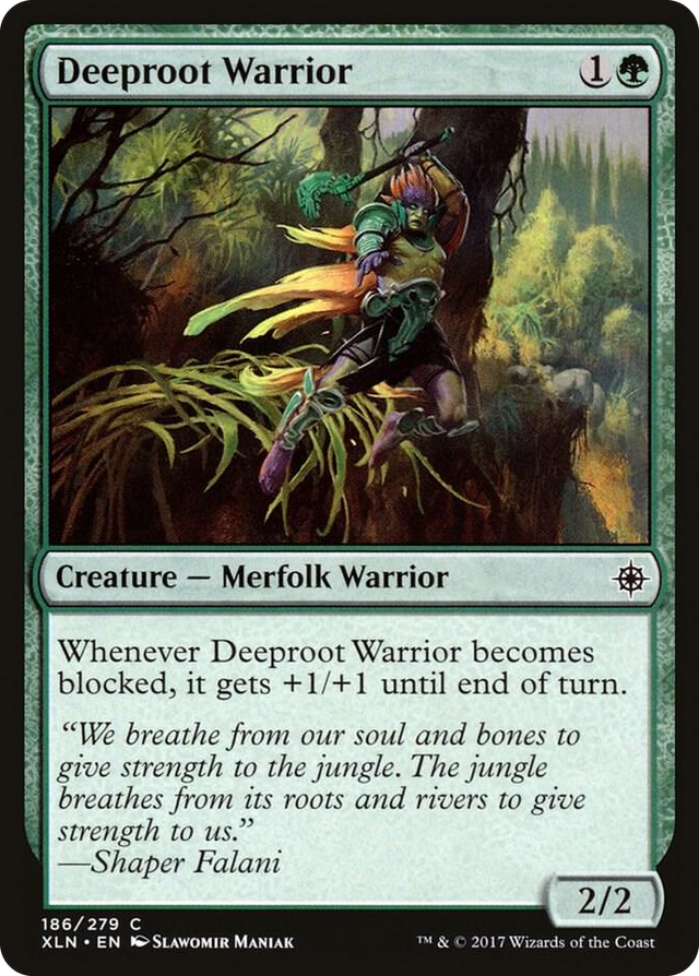 0186 Deeproot Warrior C Ixalan