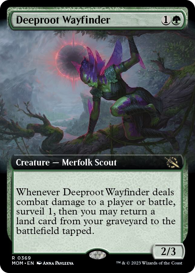 Deeproot Wayfinder (Extended Art) #369 R - March of the Machine Pokemon card