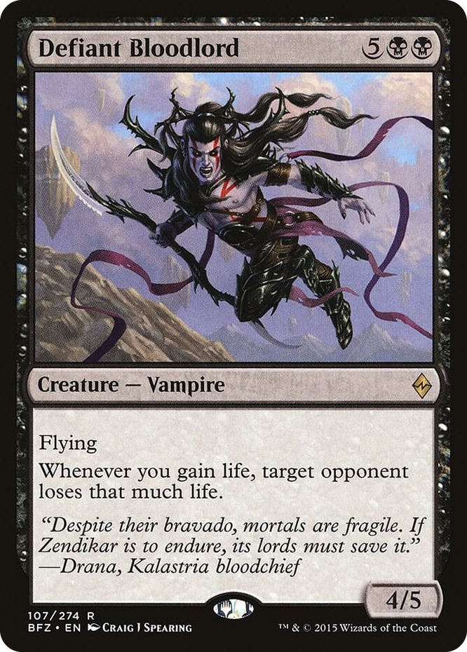 Defiant Bloodlord #107 R - Battle for Zendikar Pokemon card