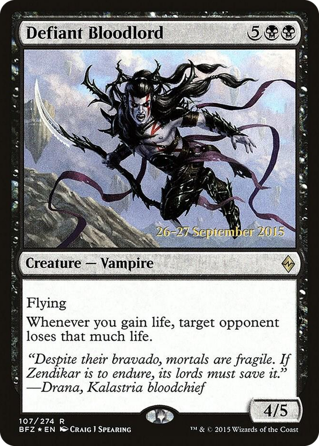 0107 Defiant Bloodlord R Prerelease Cards