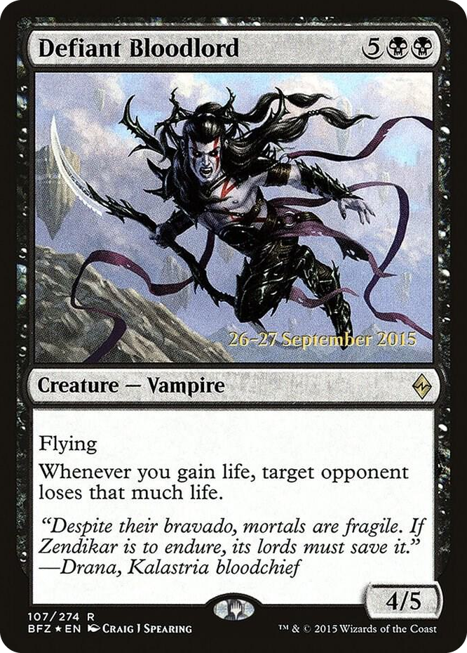 Defiant Bloodlord #107 R - Prerelease Cards Pokemon card