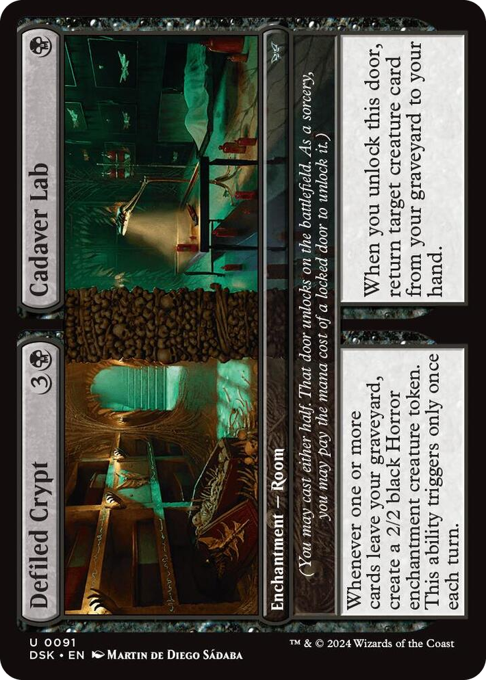 0091 Defiled Crypt // Cadaver Lab U Duskmourn: House of Horror