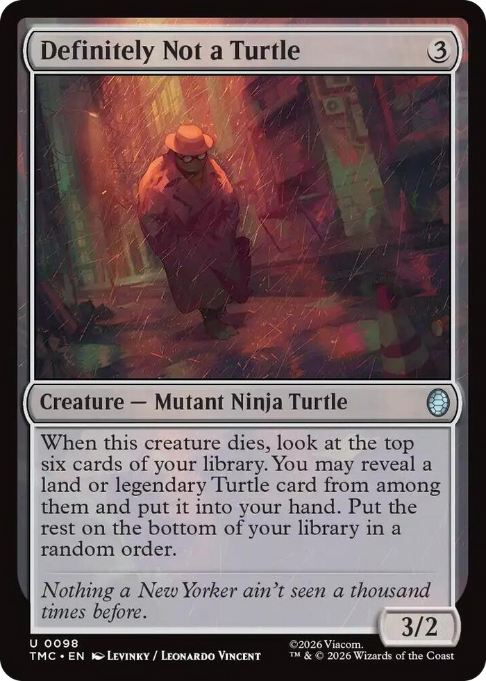 Definitely Not a Turtle #98 U - Commander: Teenage Mutant Ninja Turtles Pokemon card