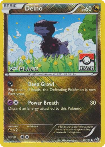 0097 Deino - 97/113 (Pokemon League) [2nd Place] Promo League & Championship Cards