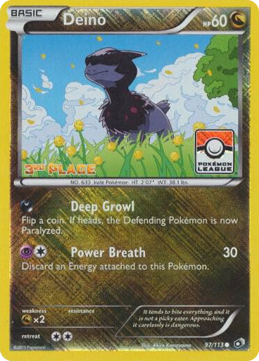 0097 Deino - 97/113 (Pokemon League) [3rd Place] Promo League & Championship Cards