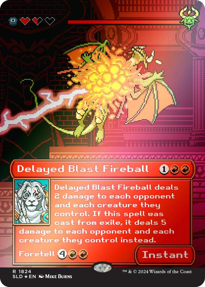 1824 Delayed Blast Fireball (Rainbow Foil) R Secret Lair Drop Series