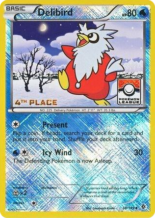 0038 Delibird - 38/149 (Pokemon League) [4th Place] Promo League & Championship Cards
