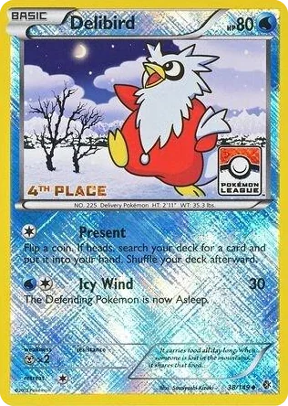 0038 Delibird - 38/149 (Pokemon League) [4th Place] Promo League & Championship Cards