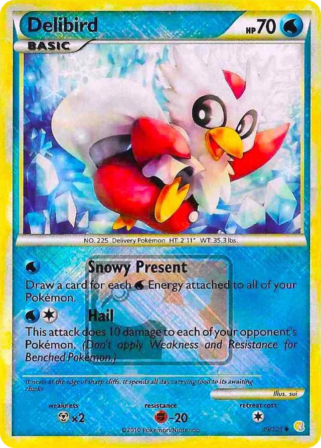 0039 Delibird - 39/123 (League Promo) Promo League & Championship Cards