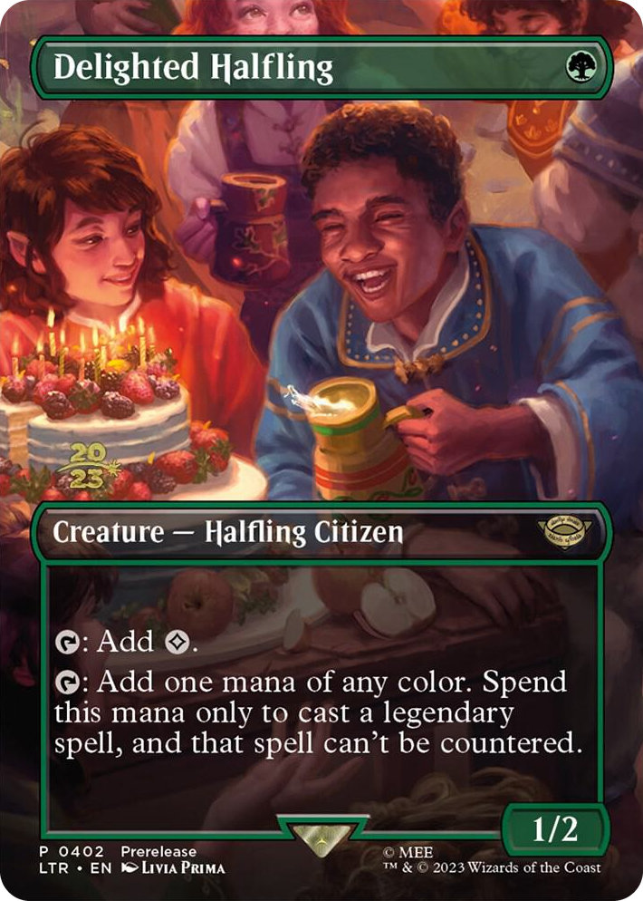 0402 Delighted Halfling (0402) R Prerelease Cards