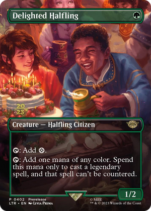 0402 Delighted Halfling (0402) R Prerelease Cards
