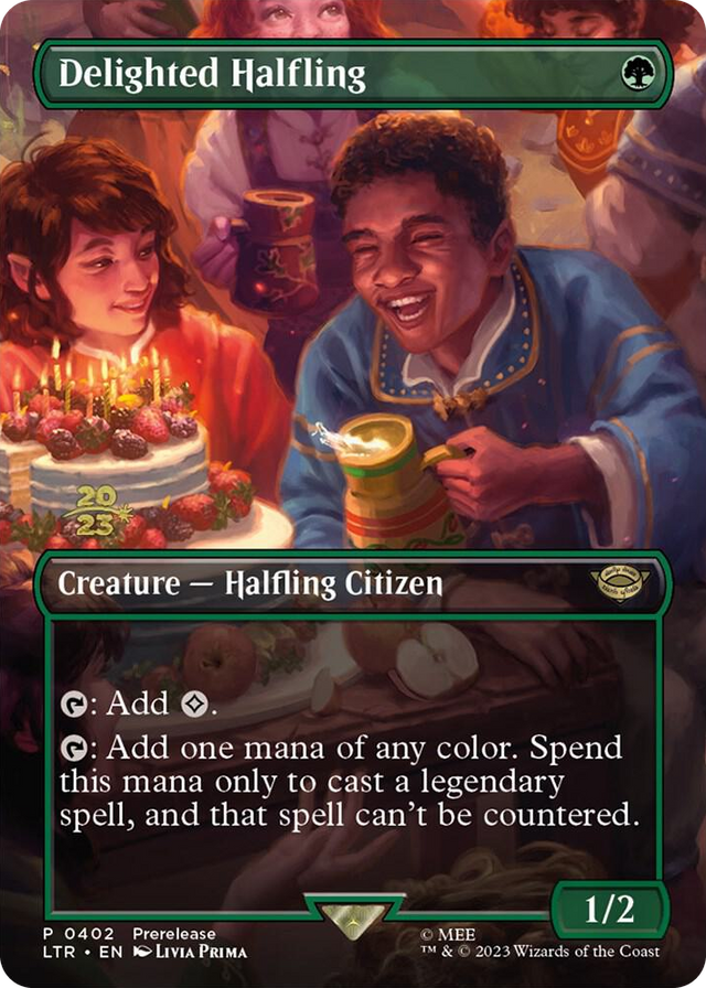 0402 Delighted Halfling (0402) R Prerelease Cards
