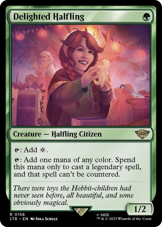 0158 Delighted Halfling R Universes Beyond: The Lord of the Rings: Tales of Middle-earth