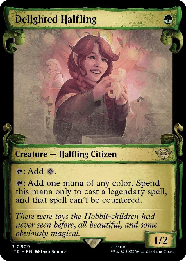 0609 Delighted Halfling (Showcase Scrolls) R Universes Beyond: The Lord of the Rings: Tales of Middle-earth