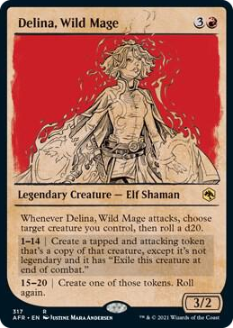 0317 Delina, Wild Mage (Showcase) R Adventures in the Forgotten Realms