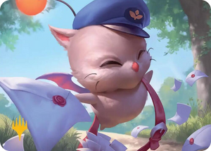 0001 Delivery Moogle Art Card (Gold-Stamped Planeswalker Symbol) S Art Series: FINAL FANTASY