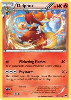 0013 Delphox - 13/124 (XY Fates Collide) Rare Deck Exclusives