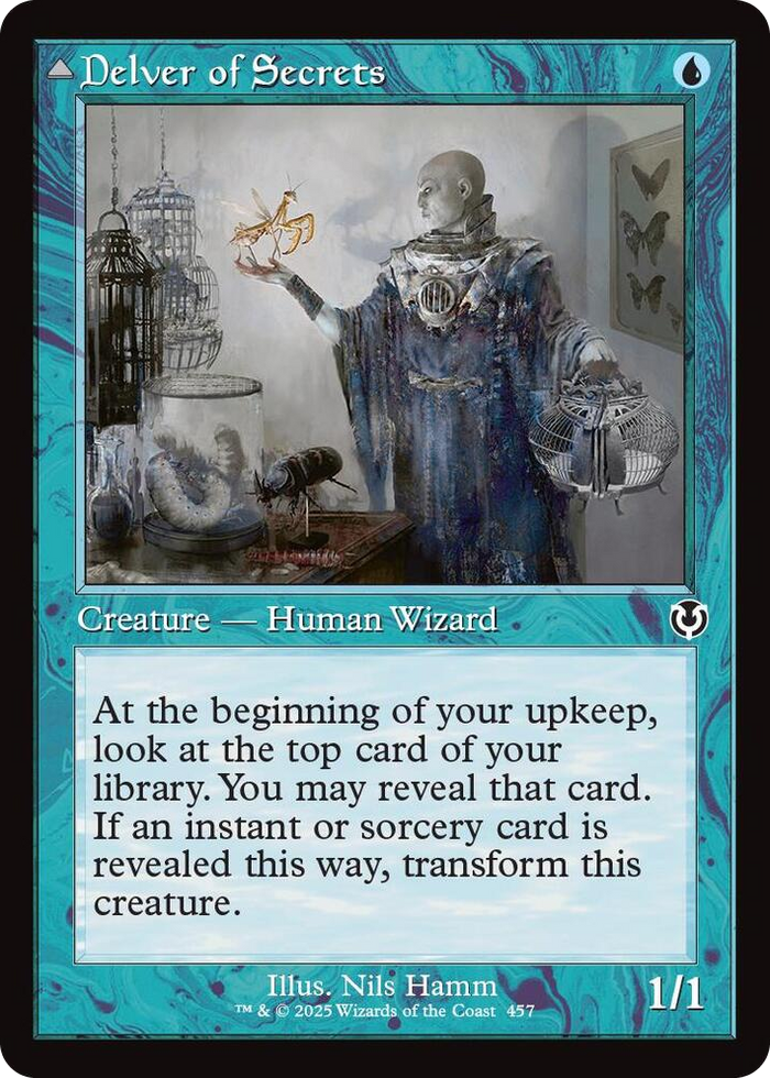 Delver of Secrets (Retro Frame) #457 C - Innistrad Remastered Pokemon card
