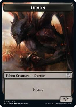 0015 Demon // Copy Double-Sided Token T Commander: Streets of New Capenna