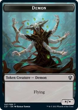 0007 Demon // Fungus Beast Double-Sided Token T Commander 2021