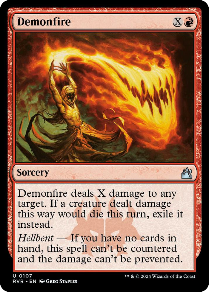 Demonfire #107 U - Ravnica Remastered Pokemon card