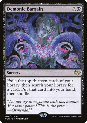 0103 Demonic Bargain R Promo Pack: Duskmourn: House of Horror
