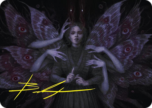 0007 Demonic Counsel Art Card (7/54) (Gold-Stamped Signature) S Art Series: Duskmourn: House of Horror