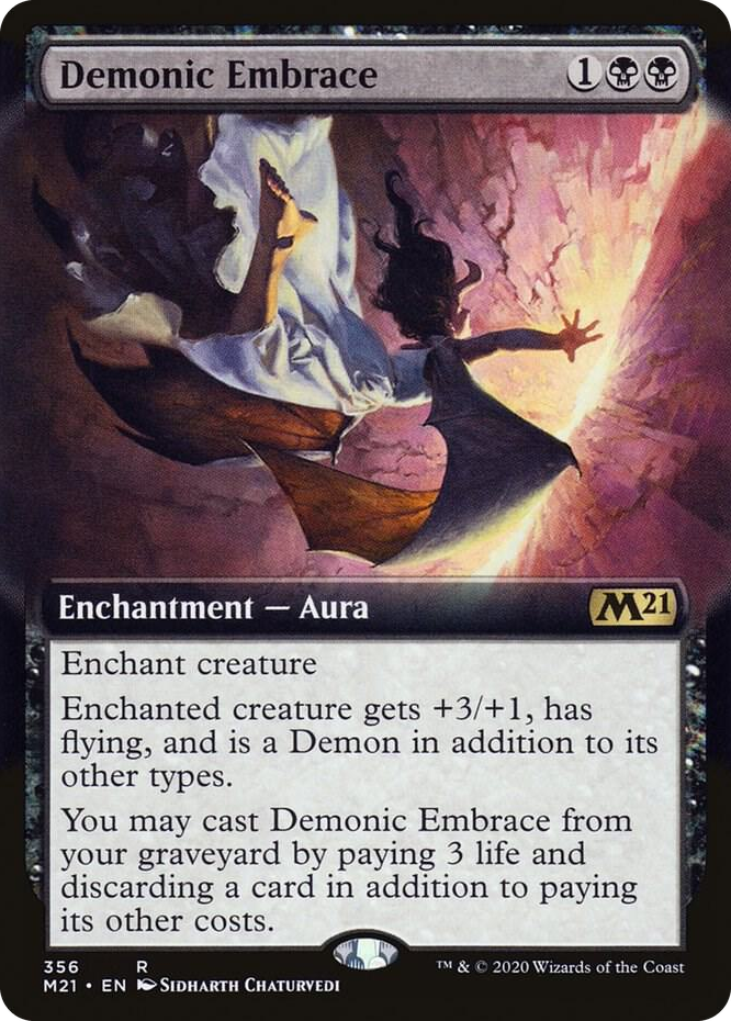 0356 Demonic Embrace (Extended Art) R Core Set 2021
