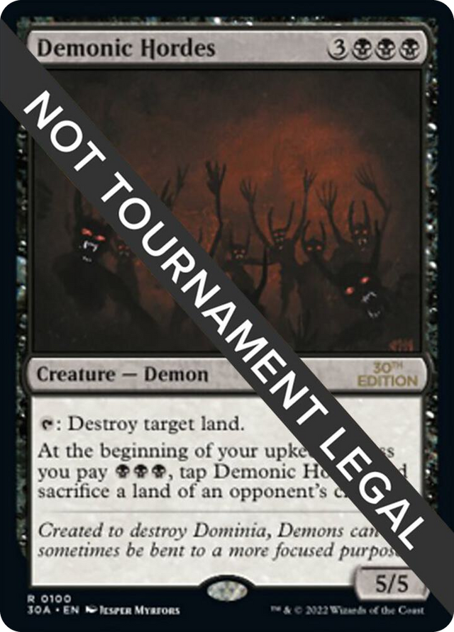 0100 Demonic Hordes R 30th Anniversary Edition