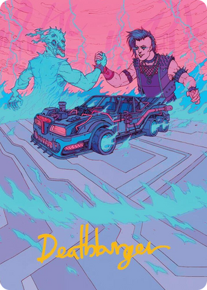 0040 Demonic Junker Art Card (Gold-Stamped Signature) S Art Series: Aetherdrift