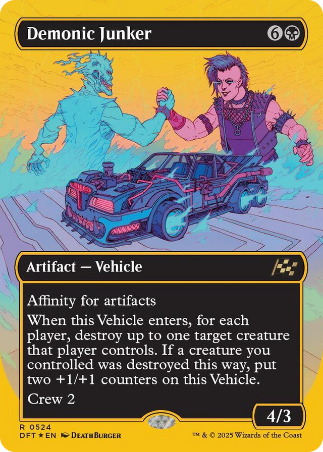 0524 Demonic Junker (Borderless) (First-Place Foil) R Aetherdrift